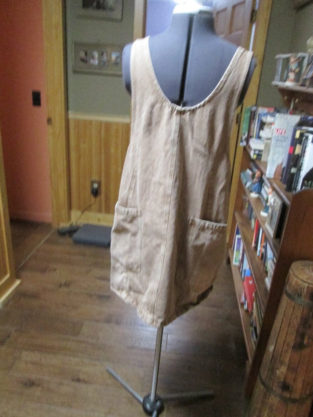 denim brown washed out mini jumper dress Small